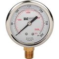 Weiss Instruments 2 1/2" dial, liquid filled, 1/4" NPT bottom, 0-300 PSI LF251-300-4L